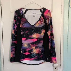 Ideology Long Sleeve V-neck Yoga Top Medium